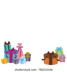 Present gift illustration frame