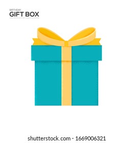Present gift on white background vector. Vector Art grain textured style