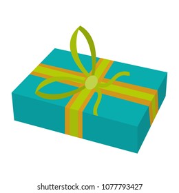 present gift package with ribbon bow