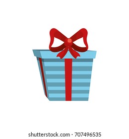 present gift with ribbon bow decoration design