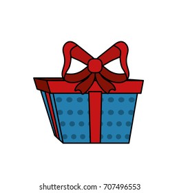 present gift with ribbon bow decoration design