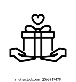 Present Gift Simple line icon