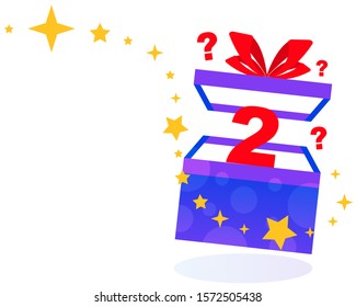 present gift surprise white background new year happy birthday open box