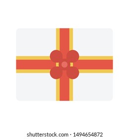 present glyph flat vector icon