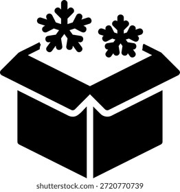 present glyph icon illustration vector