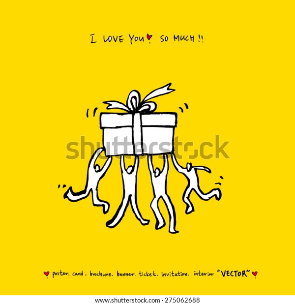 Present Hand Drawn Illustration Vector Stock Vector (Royalty Free ...
