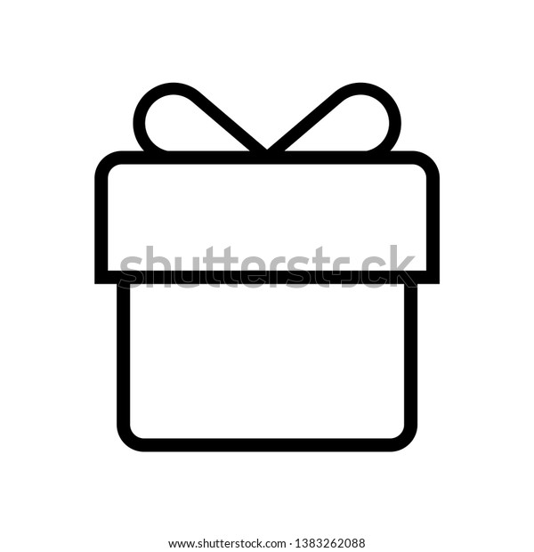 Present Icon Gift Box Present Icon Stock Vector Royalty Free 1383262088