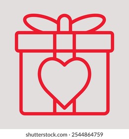 Present icon. Gift box icon set. Flat style. Vector

