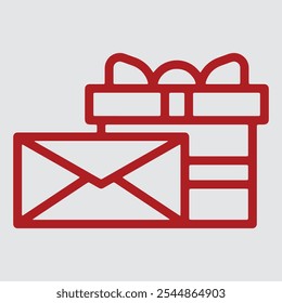 Present icon. Gift box icon set. Flat style. Vector
