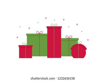 Present Icon, Gift Box Icon, Gift Box Vector, Christmas Present, Gift Box Present with Ribbon Icon Symbol Vector Illustration