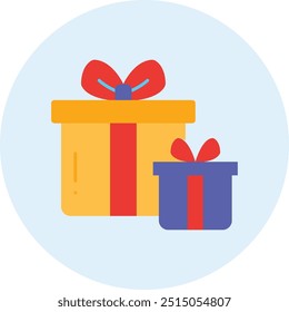 Present Icon or Illustration for Holiday Giving, Celebrations, and Festive Gift Wrapping Traditions