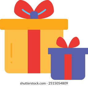 Present Icon or Illustration for Holiday Giving, Celebrations, and Festive Gift Wrapping Traditions