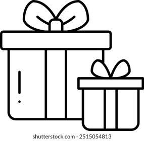 Present Icon or Illustration for Holiday Giving, Celebrations, and Festive Gift Wrapping Traditions