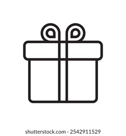 Present icon. Simple vector sign.