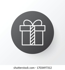 Present icon symbol. Premium quality isolated gift element in trendy style.