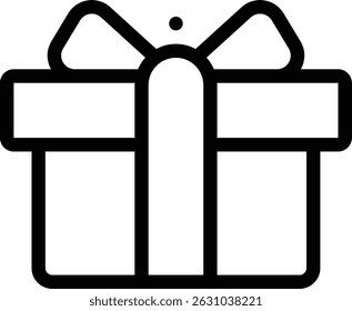 present icon. Thin Linear Style Design Isolated On White Background