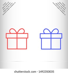 present icon vector eps 10 , Lorem ipsum flat design