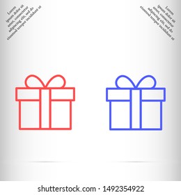 present icon vector eps 10 , Lorem ipsum flat design