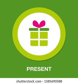 present icon - vector gift box