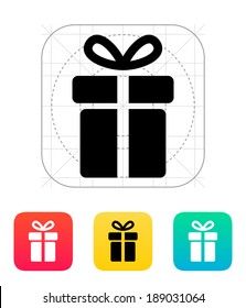 Present icon. Vector illustration.