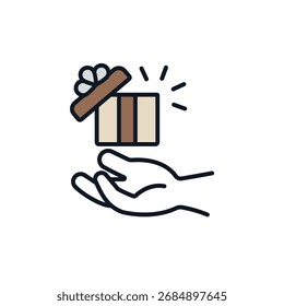 present icons. Simple vector icons With Background. Flat style design