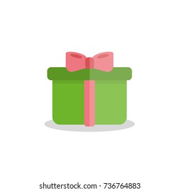 present illustration flat merry christmas present santa claus birthday holiday greeting card vector happy new year background elements celebration freeze wintertime invitation card hat snow flakes