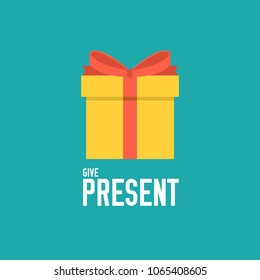 present illustration symbol object. Flat icon style concept design