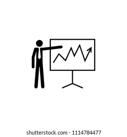 present indicators icon. Element of people at work icon for mobile concept and web apps. Detailed present indicators icon can be used for web and mobile on white background