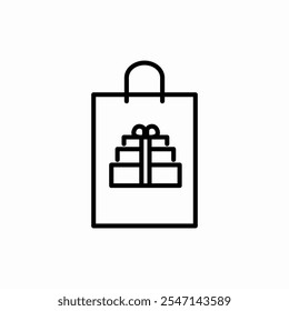 present love bag icon vector sign