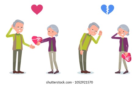 Present for loved ones_old woman invited old man