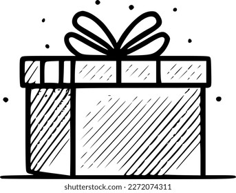 Present | Minimalist and Simple Silhouette - Vector illustration