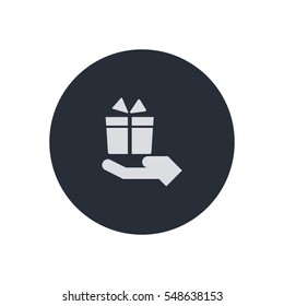 present on hand icon illustration vector, for web and mobile design