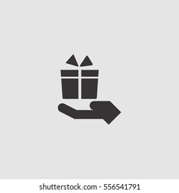 present on hand icon illustration vector, for web and mobile design.