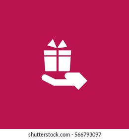 present on hand icon illustration vector, for web and mobile design