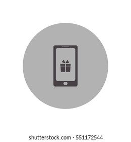 present on phone icon vector illustration, can be used for web and mobile design