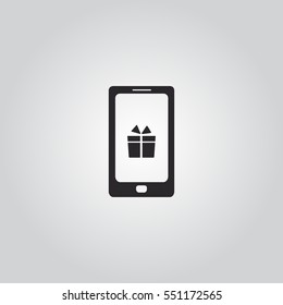 present on phone icon vector illustration, can be used for web and mobile design