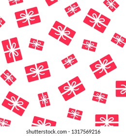 Present pattern. Background with gift boxes. Vector illustration.
