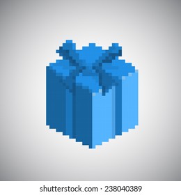 present pixel style isolate vector
