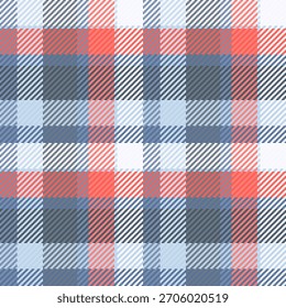 Presente fondo de textura a cuadros, Vector de cuadros de tartán. Patrón costoso de tela textil sin costuras en colores pastel y paleta azul.