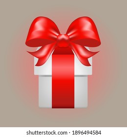 present with red bow box