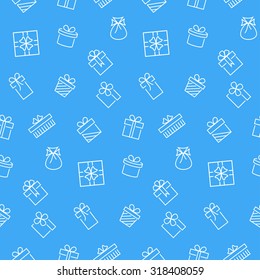  Present seamless pattern. Vector background.