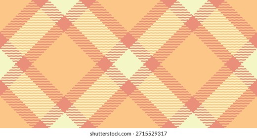 Presente textura de tartán sin costuras, patrón de fondo a cuadros genuino. Jpg textil tela de Vector a cuadros en la paleta de colores naranja y rojo.