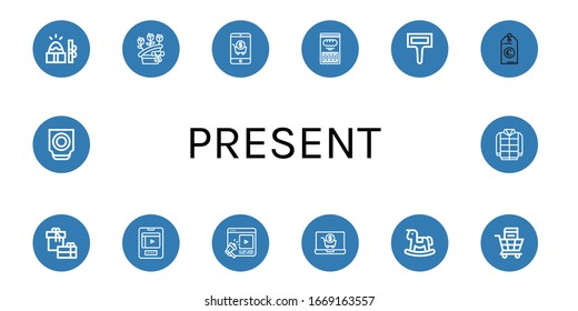 presente un conjunto simple de iconos. Contiene iconos como Pascua, Ramo de flores, Carrito de compras, Rastreador, Etiqueta, Precio, Regalo, Entretenimiento, Caballo de Rocking, puede ser usado para web, móvil y logotipo