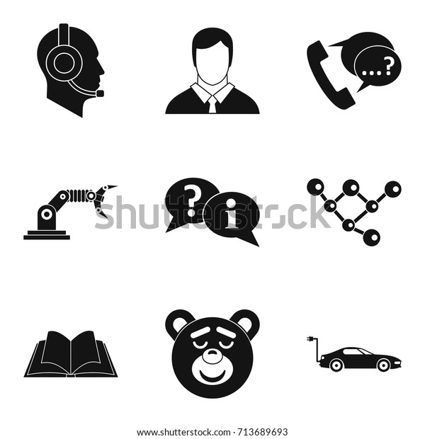 Present
technology icon set. Simple set of 9 present technology vector
icons for web design isolated on white
background
