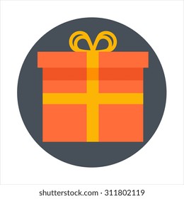 Present theme, flat style, colorful, vector icon for info graphics, websites, mobile and print media.