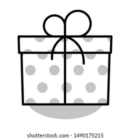 present thin line vector icon