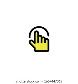 Present Time Location Cursor Icon, Logo, Vector