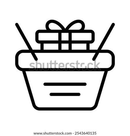 Present a variety of items with this gift basket icon for celebrations