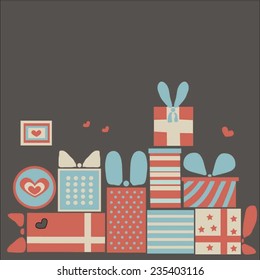 Present vector (Can be used as texture for cards, invitations, DIY projects, web sites or for any other design)