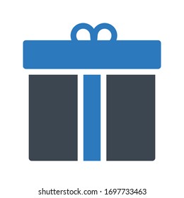 present vector glyph color icon 